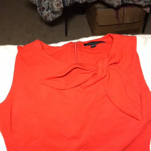 Size 2 petite little red sheath dress stretchy - Picture 1 of 3